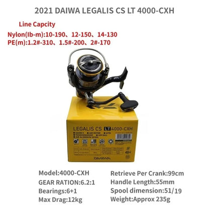 2021 DAIWA LEGALIS CS LT 1000-XH 2000 2500 3000-C 4000-C 5000-CXH 6000-H Spinning Fishing Reels