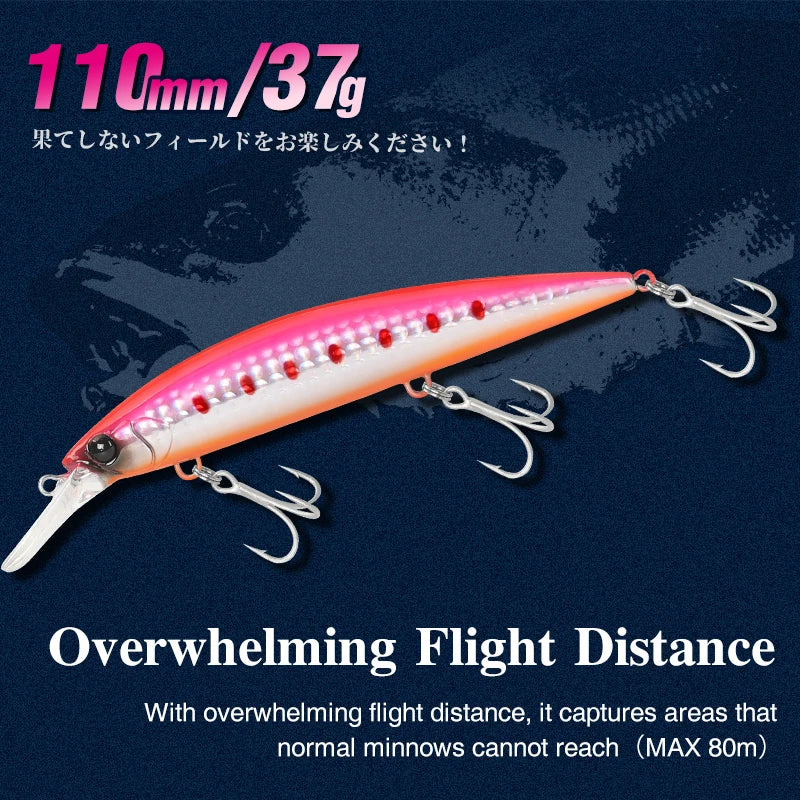 TSURINOYA 110mm 37g Heavy Sinking Minnow
