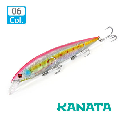 FSTK kanata Jerkbait 160mm 30g  Sinking Minnow Deep Floating Bass Fishing Lure Casting Trolling Tungaten Weight Fishing Lures