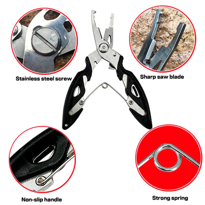 Fishing Pliers Fish Line Cutter Scissors Mini Fish Hook Remover Winter Tackle Pliers Vise Knitting Flies Scissors