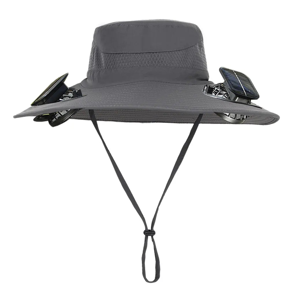 Solar Fan Hat Portable Sun Cap Summer hat USB Rechargeable Single/Dual Cooling Fan Fishing Hat Fisherman Hiking Mountaineering ﻿