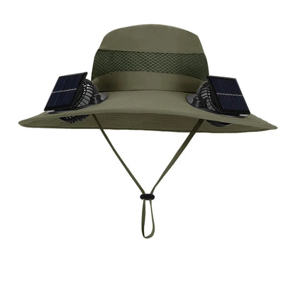 Solar Fan Hat Portable Sun Cap Summer hat USB Rechargeable Single/Dual Cooling Fan Fishing Hat Fisherman Hiking Mountaineering ﻿