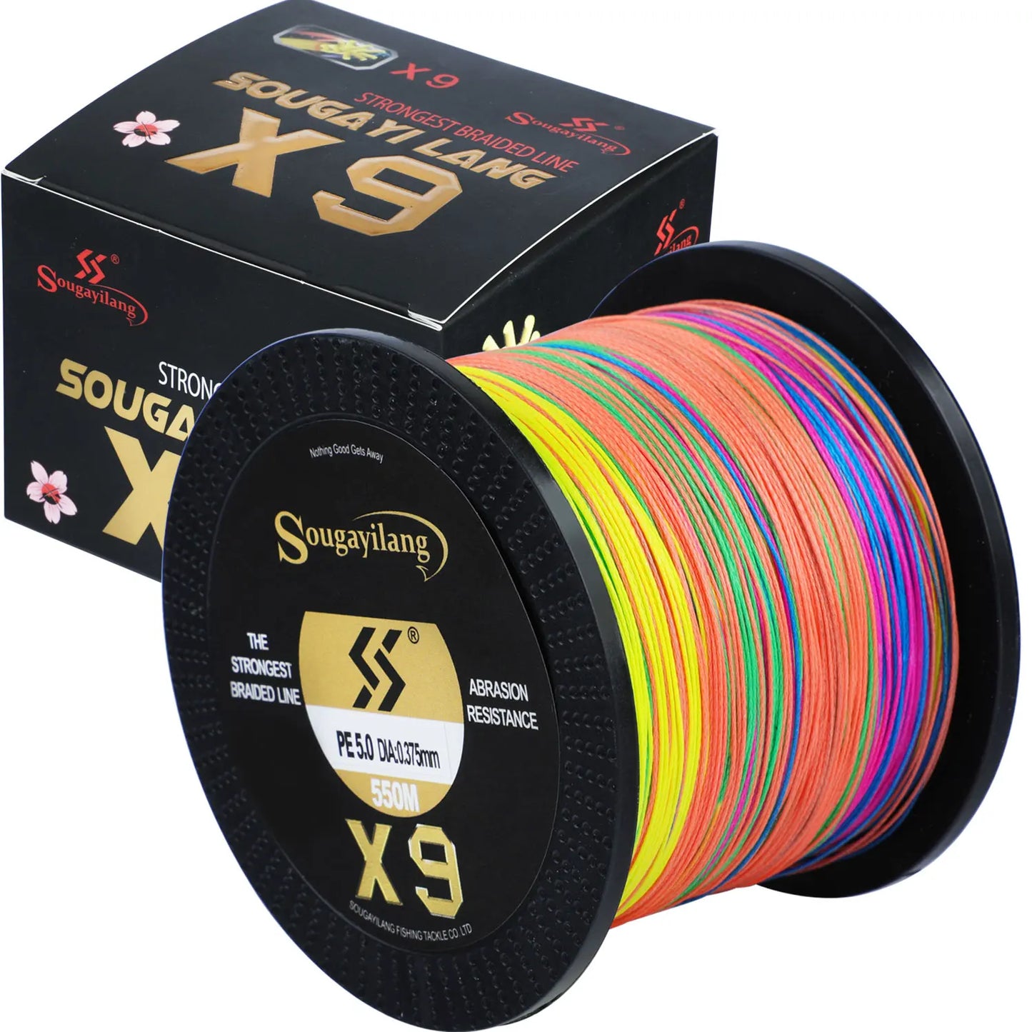 Sougayilang X9 Braid Fishing Line Abrasion Resistance Multifilament Pe Line 17-97LB Drag for Saltwater Sea Fishing Accessories
