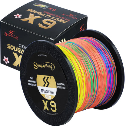 Sougayilang X9 Braid Fishing Line Abrasion Resistance Multifilament Pe Line 17-97LB Drag for Saltwater Sea Fishing Accessories