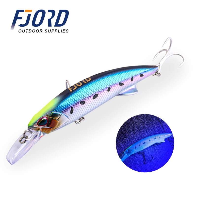 FJORD Glow UV 110mm 64g Sinking Hard Baits Fishing Lure Long Casting Sea Depth Saltwater Trolling Lures Swimbaits Fishing Items