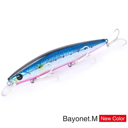 TSURINOYA 135S Ultra Long Casting Sea Fishing Lure Sinking Minnow 135mm 26.4g BAYONET Seabass Saltwater Tungaten Weight Hard Bai