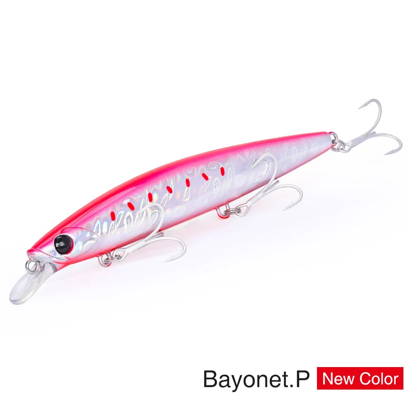TSURINOYA 135S Ultra Long Casting Sea Fishing Lure Sinking Minnow 135mm 26.4g BAYONET Seabass Saltwater Tungaten Weight Hard Bai